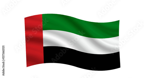 Flag of the United Arab Emirates waving