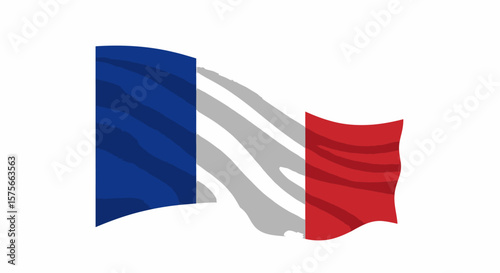 French flag waving in the wind