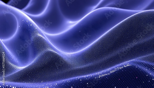 Wallpaper Mural Dynamic flow of abstract waves digital art visual representation artistic environment close-up view Torontodigital.ca