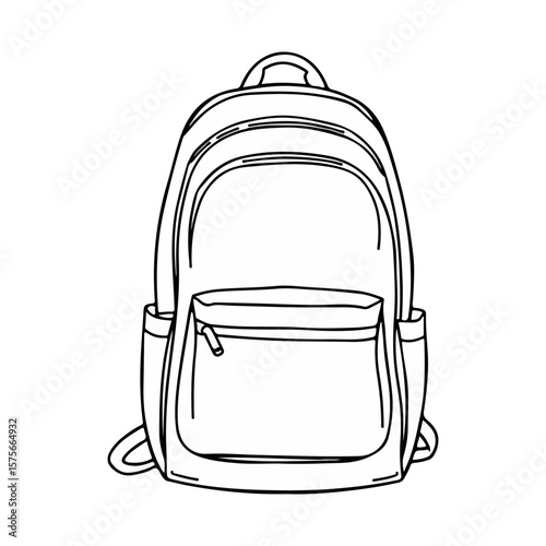 bag sketch vector illustration isolated on white background ai generated
