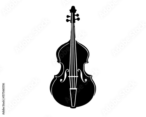 Cello silhouette vector illustration