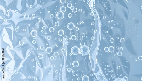 Wallpaper Mural Bubbling water surface action underwater photo clear environment close-up view Torontodigital.ca