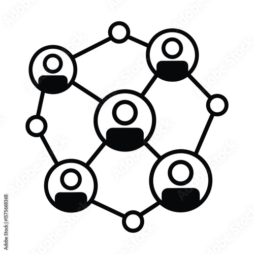 Global Network Connection  Interconnected People and Social Collaboration