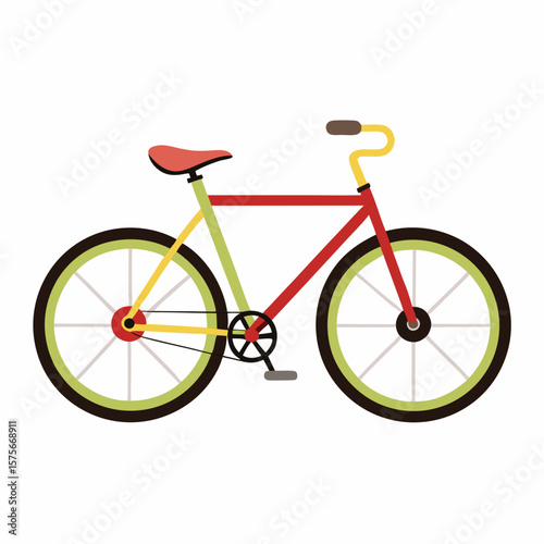 bicycle on white background