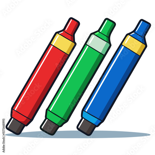 set of colored markers