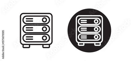 Server rack icon vector, Symbol, logo illustrations.server rack ico