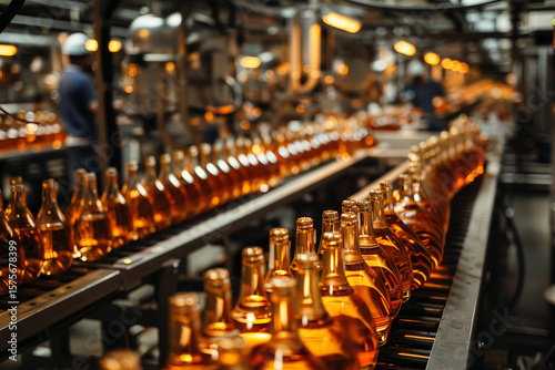 Distillation gear in a modern distillery Generative AI