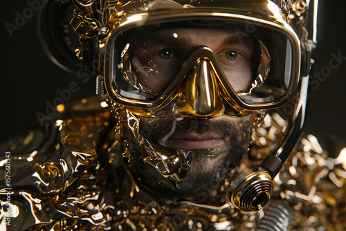 Astronaut in a spacesuit made generative AI technology