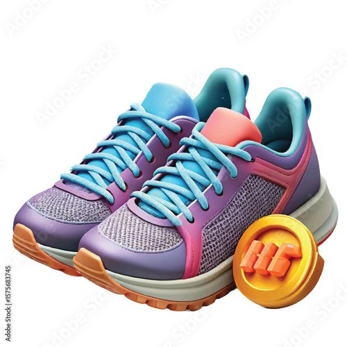 This sneaker vector artwork is perfect for fitness themes, trendy sports gear promotions, and eCommerce fashion banners.