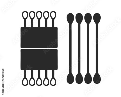 Cotton Swab silhouette vector illustration
