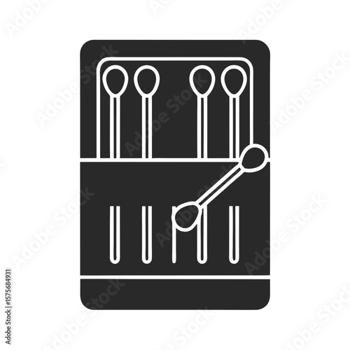 Cotton Swab silhouette vector illustration