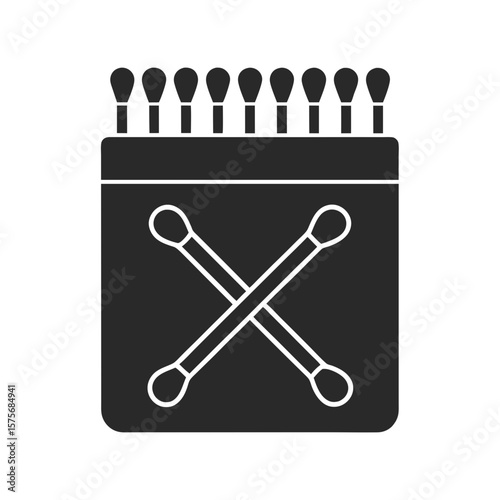 Cotton Swab silhouette vector illustration