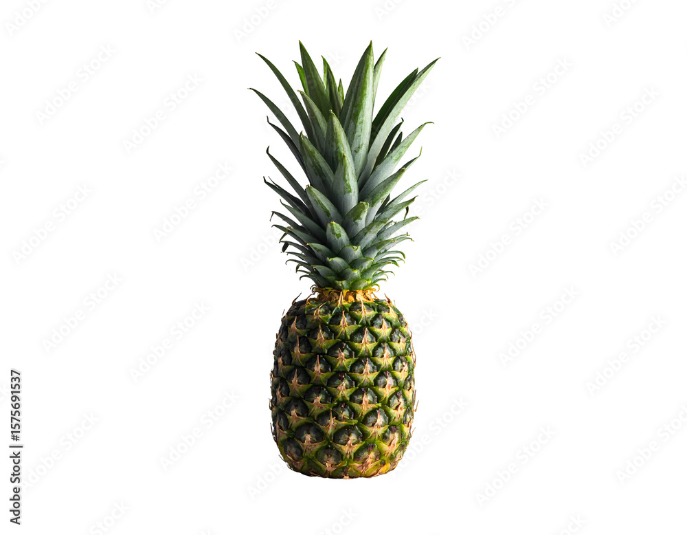 Pineapple tropical fruit on a black background Pineapple tropical fruit on a black background