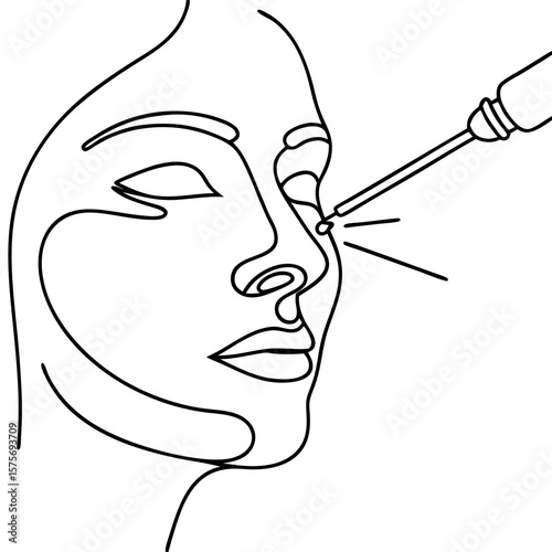 Laser beam lifting facial contour is shown with a precise laser therapy treatment, highlighting anti-aging and skin rejuvenation techniques. Laser beam lifting facial contour for targeted procedures,