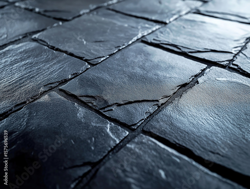 Authentic Welsh Slate Tiles Styled in a Modern Pattern