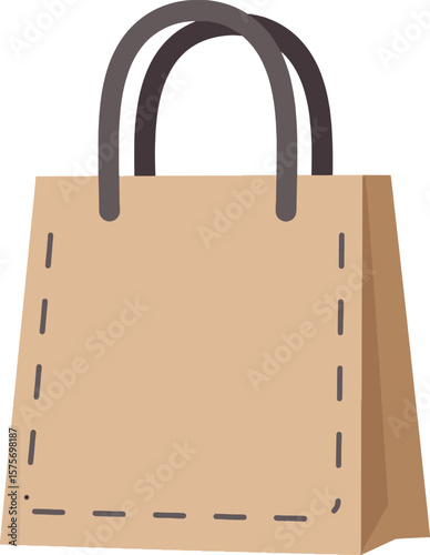 Eco-Friendly Kraft Paper Shopping Bag Reusable & Sustainable Tote