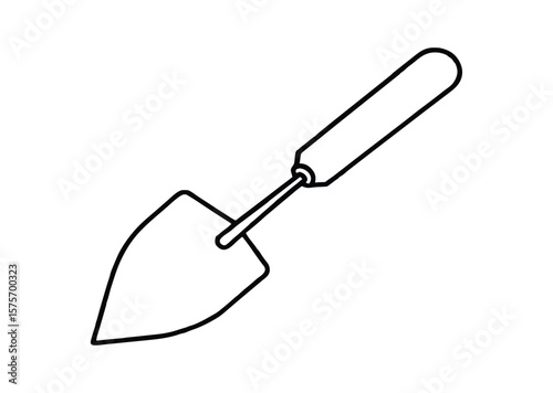 Trowel silhouette Black Vector white background