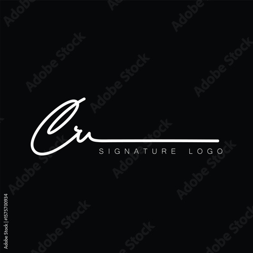 CR Handwritten initial letter, CR simple signature vector CR logo , CR beauty logo , CR photography letter logo design.