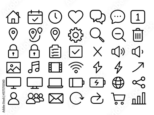 Universal Outline Icon Set.