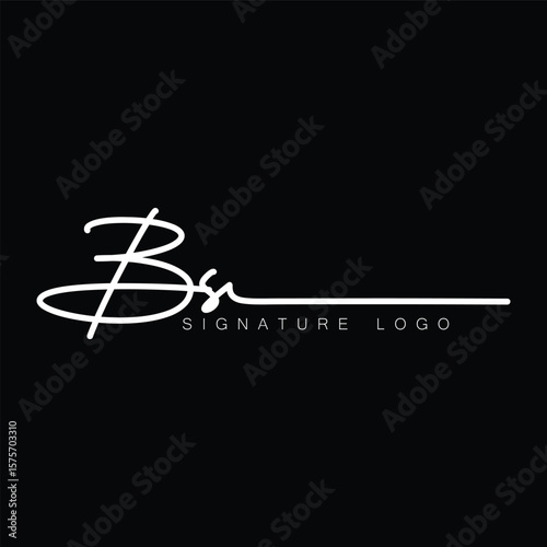 BS Handwritten initial letter, BS simple signature vector BS logo , BS beauty logo , BS photography letter logo design.