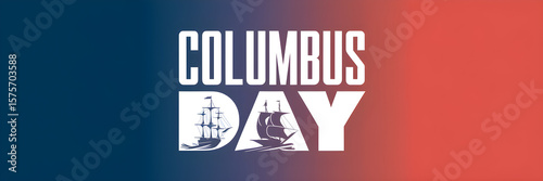 Columbus Day Illustration – Explorer Ship, Map, and American Heritage Design