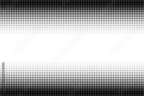 Halftone dot gradient background in black and white. Modern pop-art inspired pattern for comic, tech, poster, or abstract graphic design.