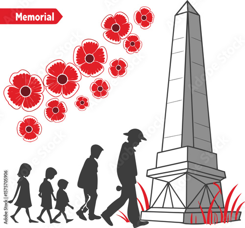 war memorial poppy flowers people monument art