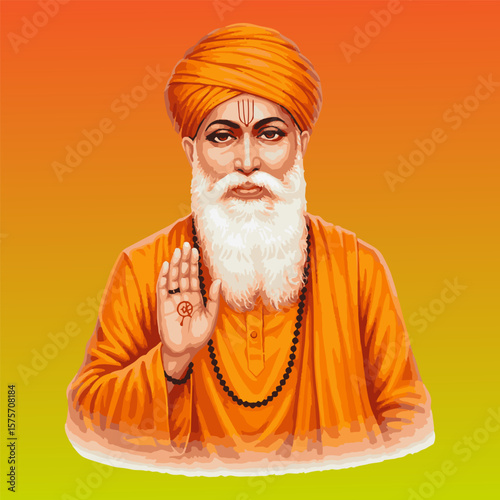 guru nanak vector