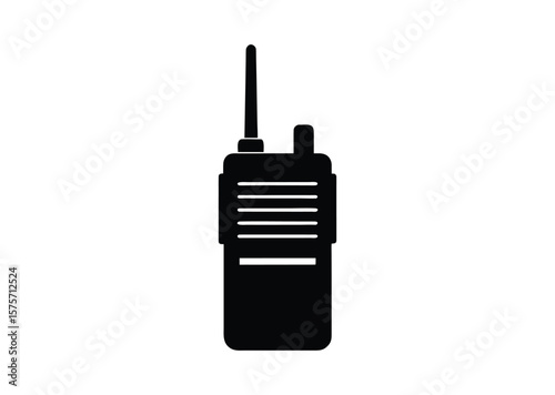 Walkie Talkie silhouette Black Vector white background