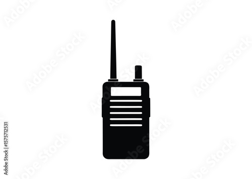 Walkie Talkie silhouette Black Vector white background