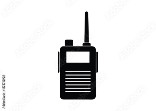 Walkie Talkie silhouette Black Vector white background