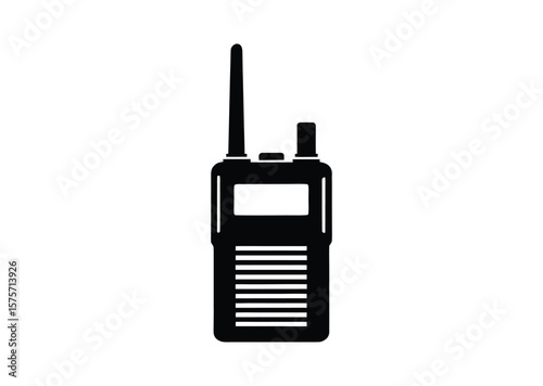 Walkie Talkie silhouette Black Vector white background