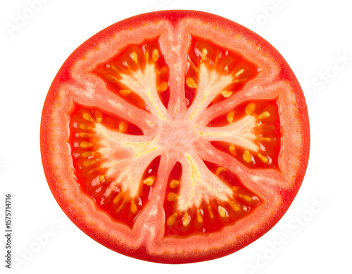 Wallpaper Mural Sliced red tomato isolated on black Torontodigital.ca