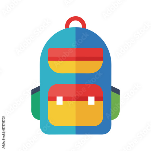 Colorful School Backpack Illustration for Education and Learning Concepts
