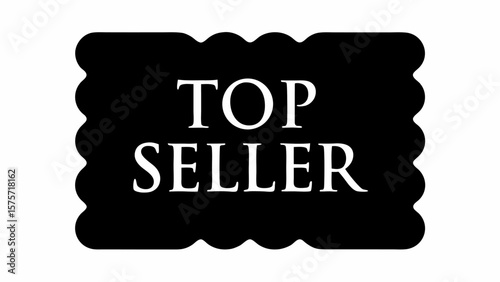 Black wavy edged banner with the white text top seller indicating a popular or best selling product item