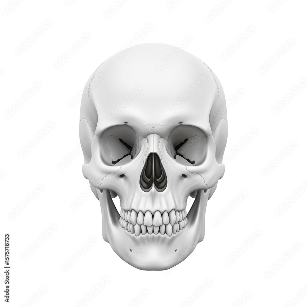 Fototapeta premium human skull isolated on white