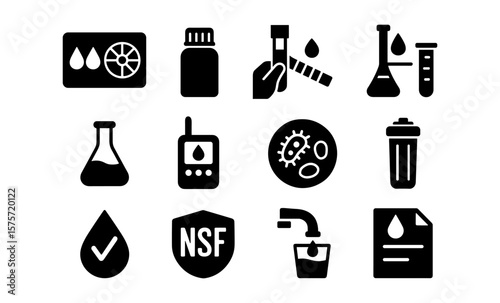 Essential symbols for water testing and safety