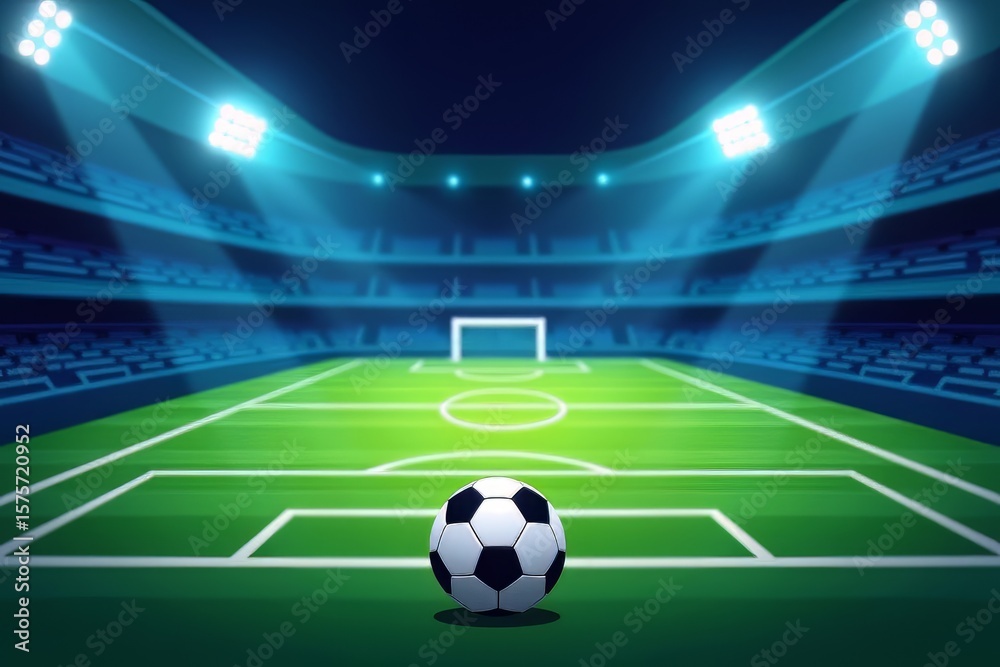 Naklejka premium American soccer, football, sports, ball, splash, colorful, vibrant, image