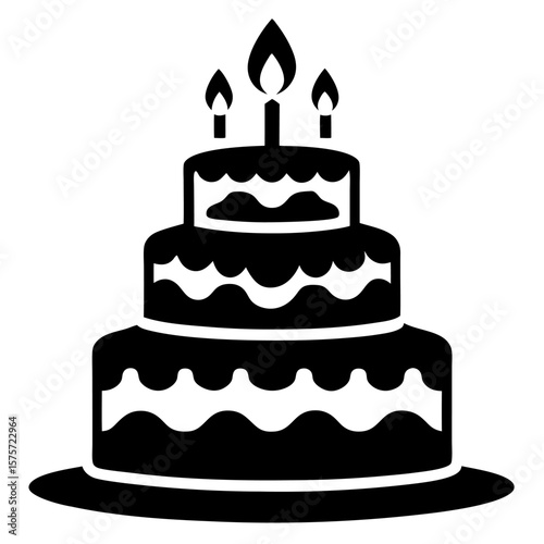 birthday cake with candles