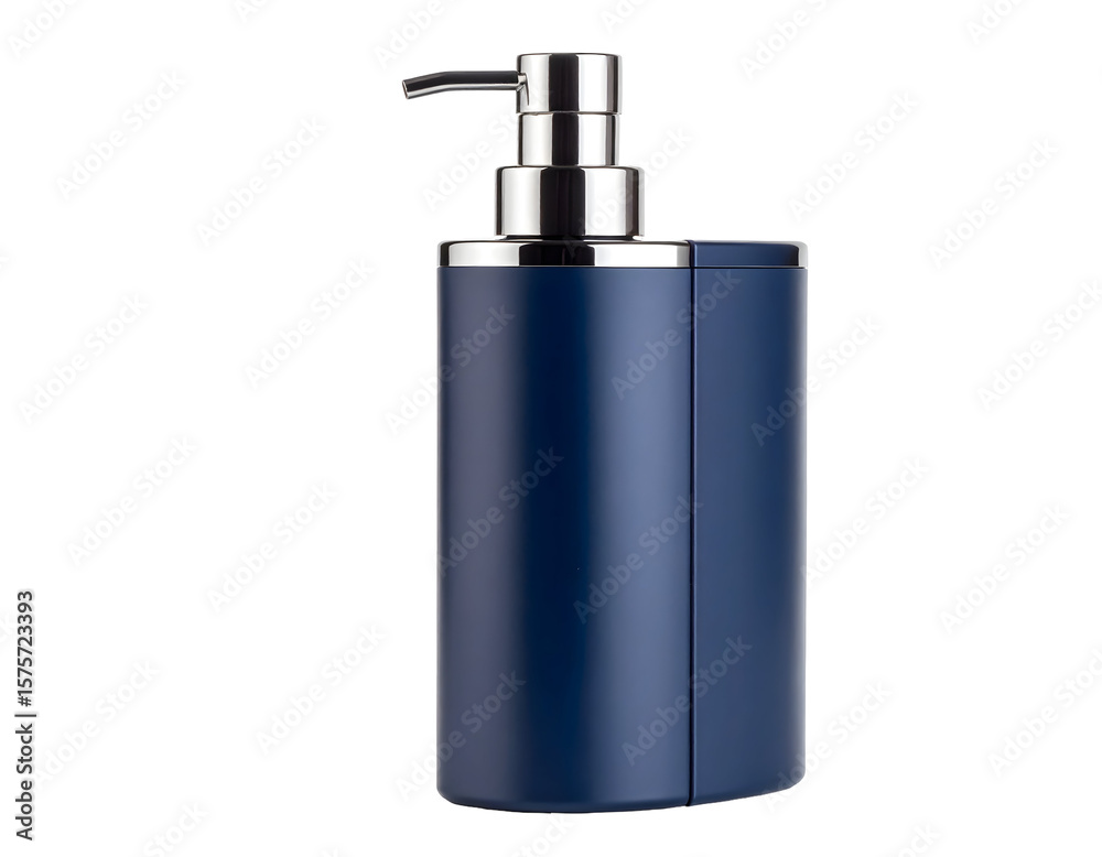 Obraz premium Blue dispenser with metallic pump detail