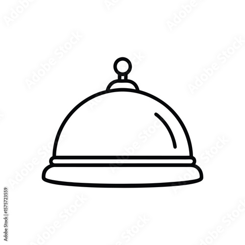 reception bell line art