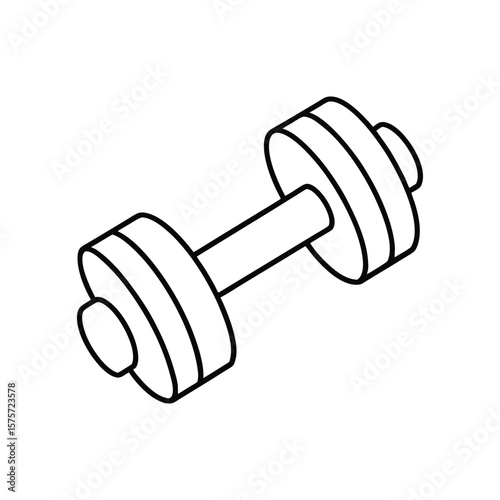 dumbbell line art
