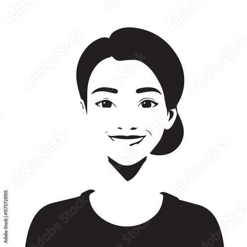  smiling face woman silhouette