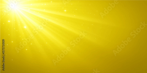 Radiant Sunshine Burst: A captivating burst of radiant sunshine illuminating a soft yellow canvas, casting light and positivity