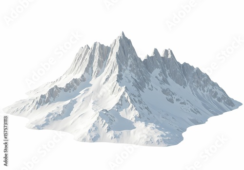 Wallpaper Mural Majestic Mountain Peak on white background Torontodigital.ca