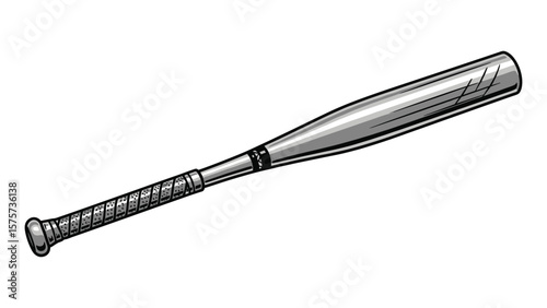Baseball Bat Vector Illustration for Sports Marketing and Creative Content Campaigns