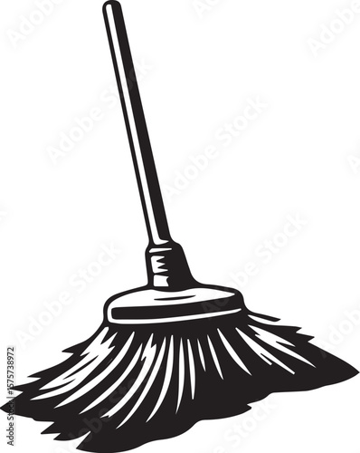 Print Upright Broom Icon