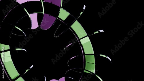 Abstract Scene Glass Refractions 3D Loop