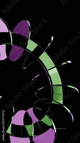 Abstract Scene Glass Refractions 3D Loop