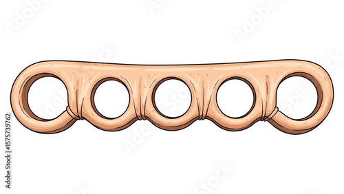 Knuckle Duster Cartoon Illustration for Graphic Design Concepts and Creative Projects